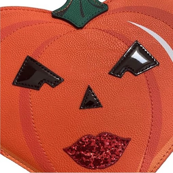 Betsey Johnson Orange Pumpkin Crossbody Bag - Picture 3 of 8